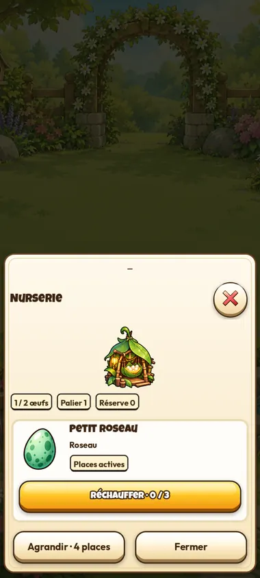 La Nurserie et un œuf de Roseau